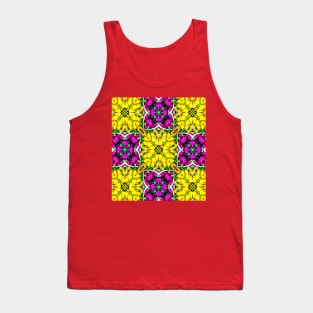 Colorful tulip bouquet pattern. Tank Top